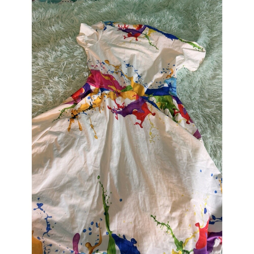 Amazon Paint Splash Splatter Rainbow Dres Sz S